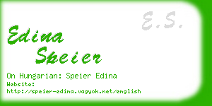 edina speier business card